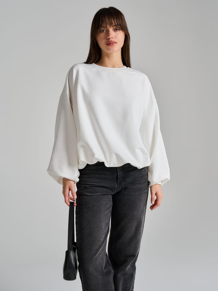 Свитшот с резинкой на талии