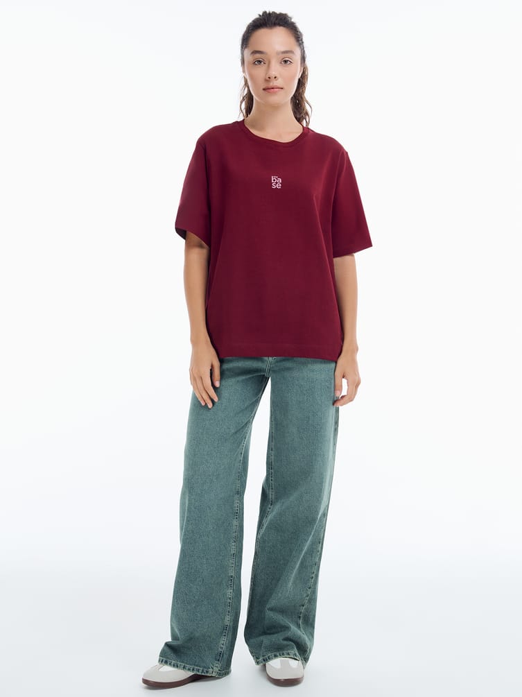 Джинсы багги с вареным эффектом