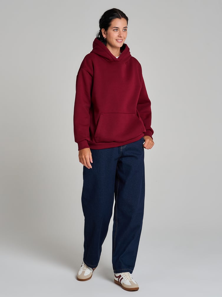 Утепленное худи оверсайз с начесом