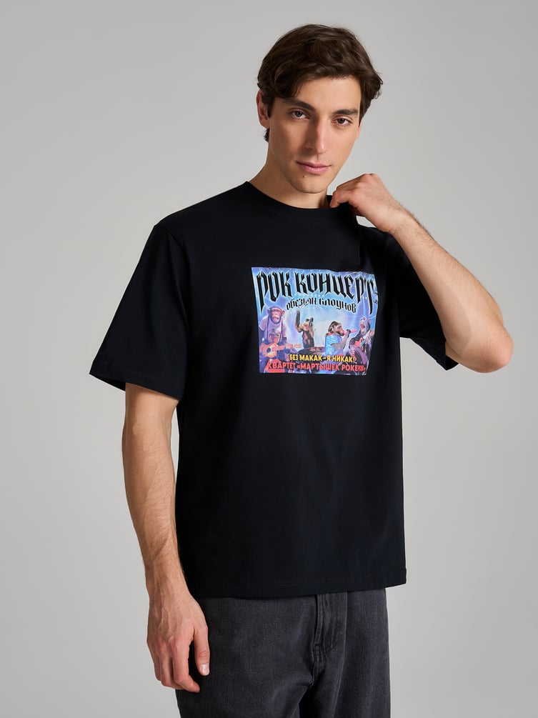 Футболка с принтом Рок мартышек