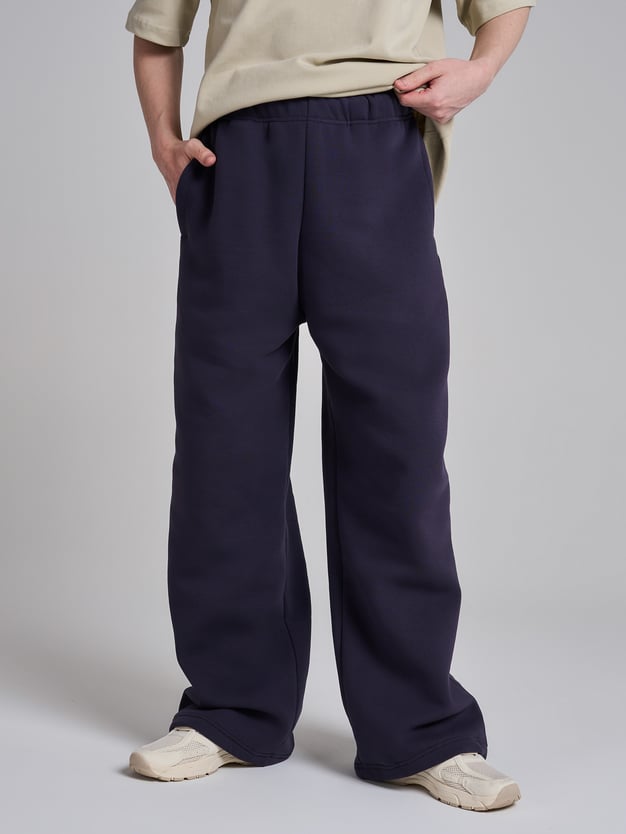 Тёплые брюки оверсайз с начесом