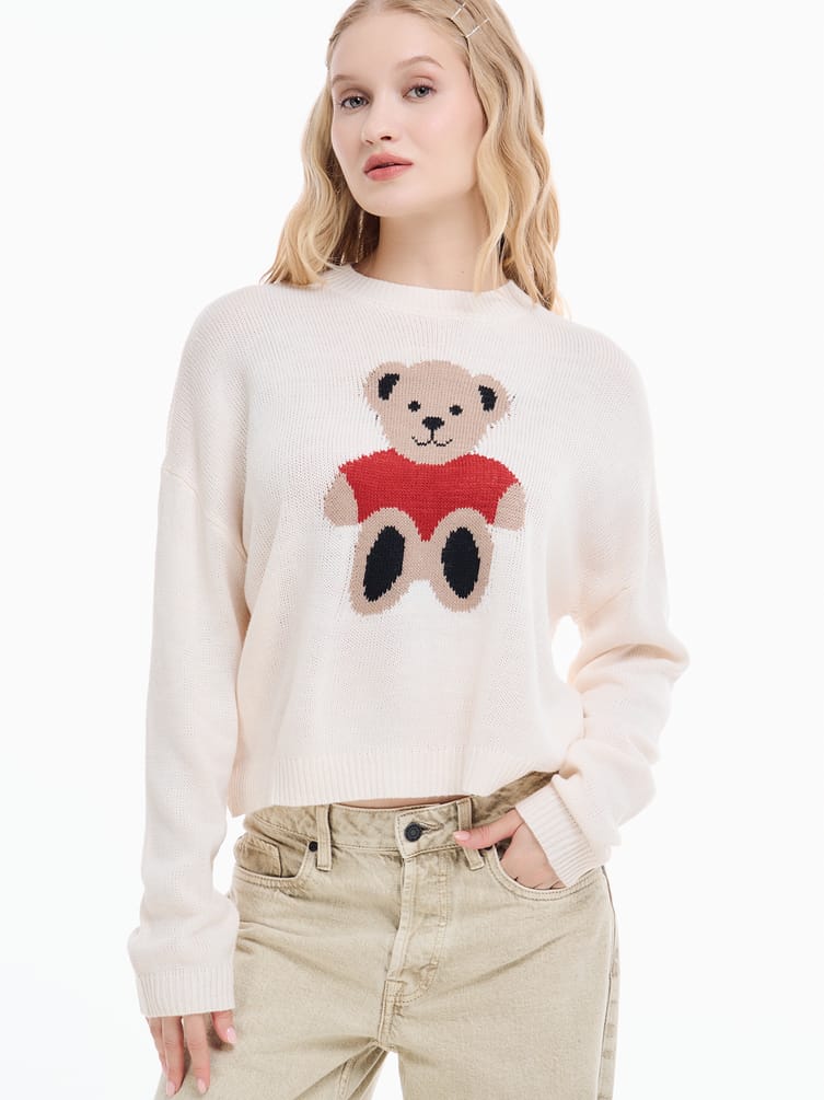 Джемпер трикотажный с принтом