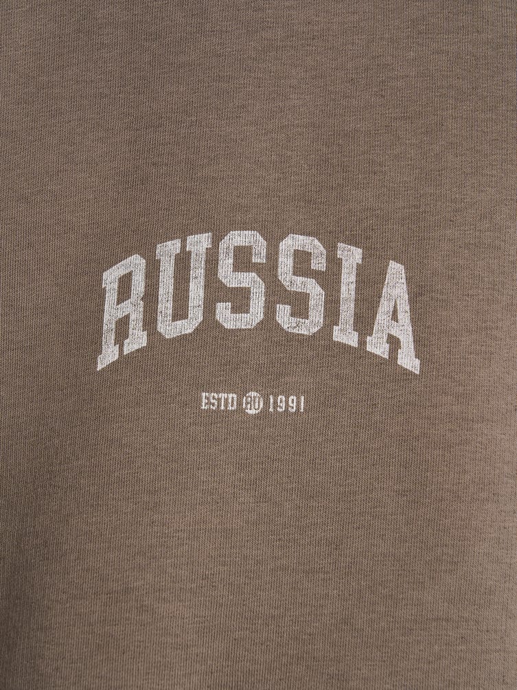 Утепленный свитшот с надписью Russia