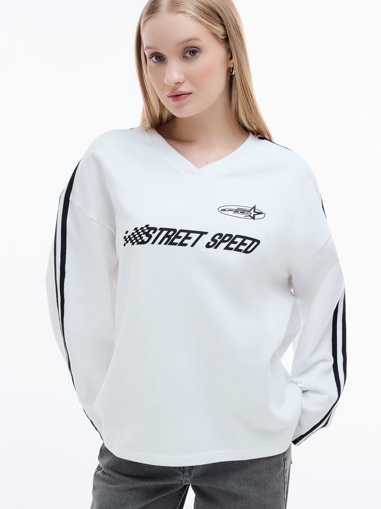 Спортивный свитшот с надписью Street speed