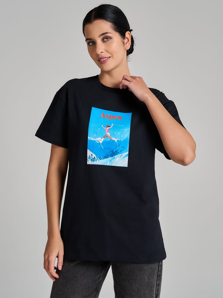 Футболка оверсайз с принтом