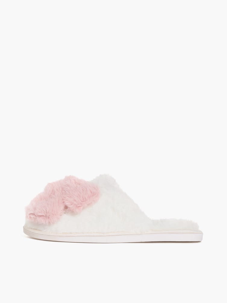 Тапочки домашние плюшевые бантики