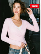 Лонгслив укороченный на запах