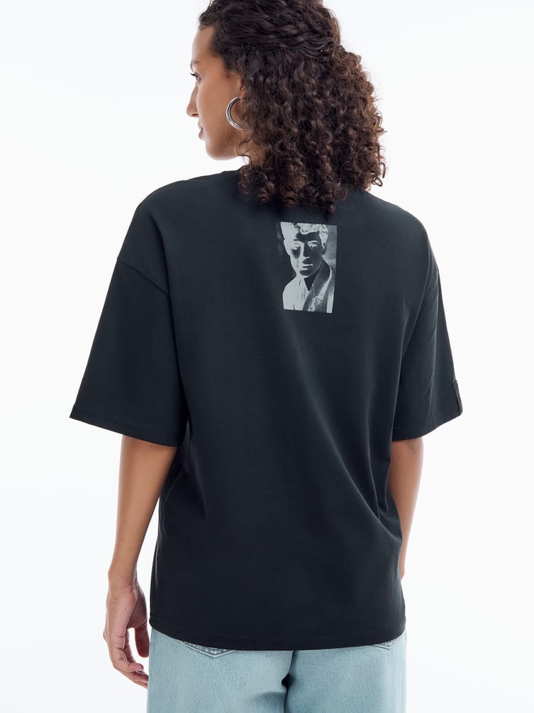 Футболка оверсайз с принтом Есенина