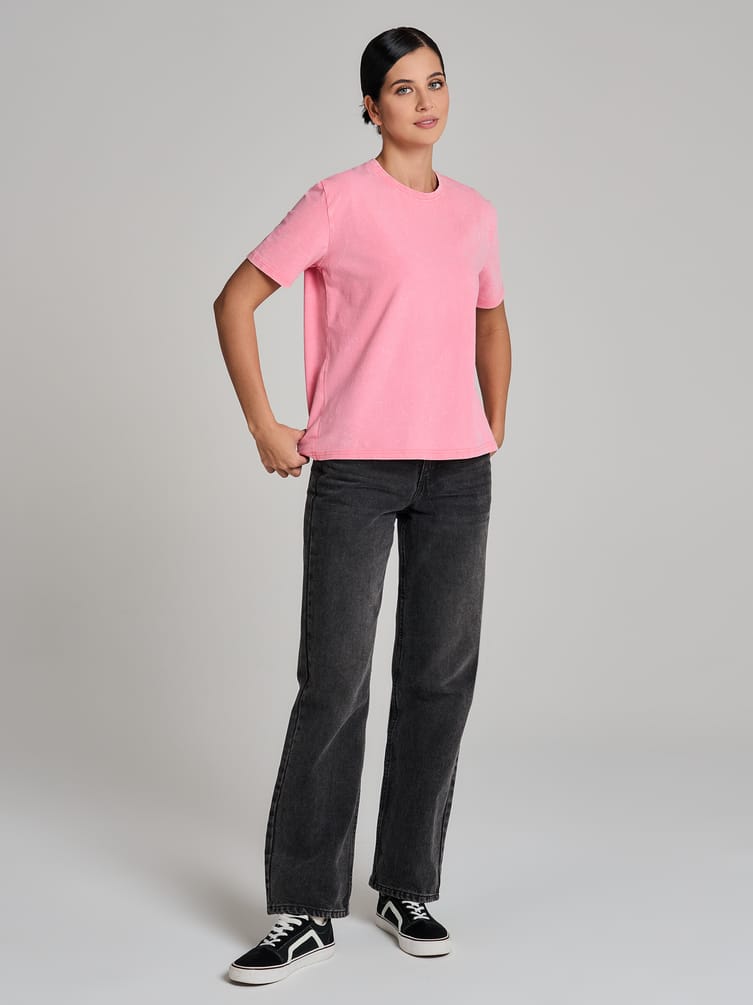 Футболка оверсайз с вареным эффектом