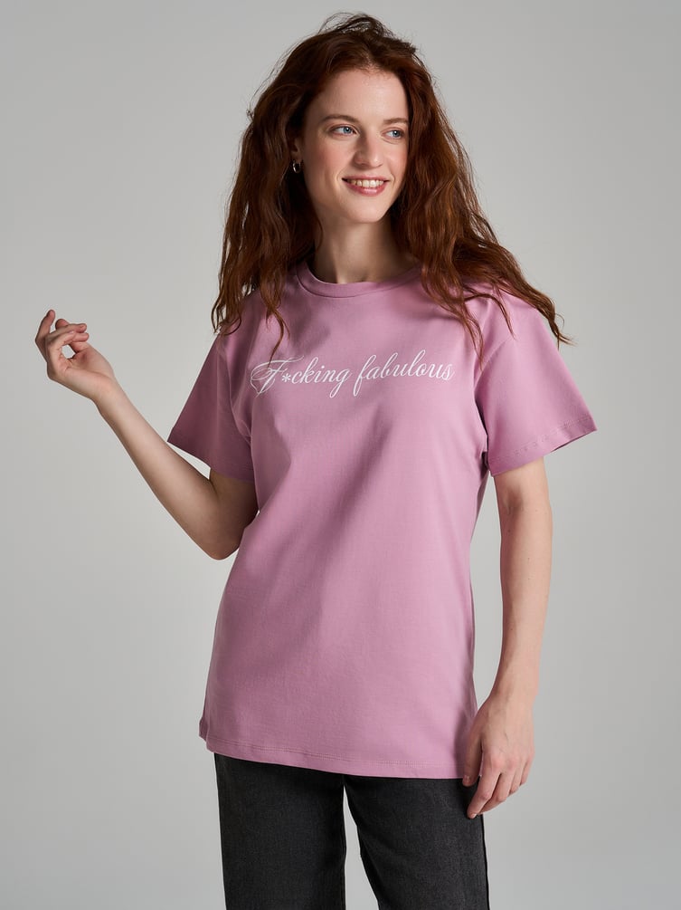 Футболка оверсайз с принтом на спине