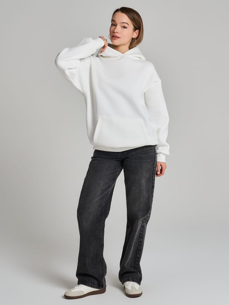 Утепленное худи оверсайз с начесом