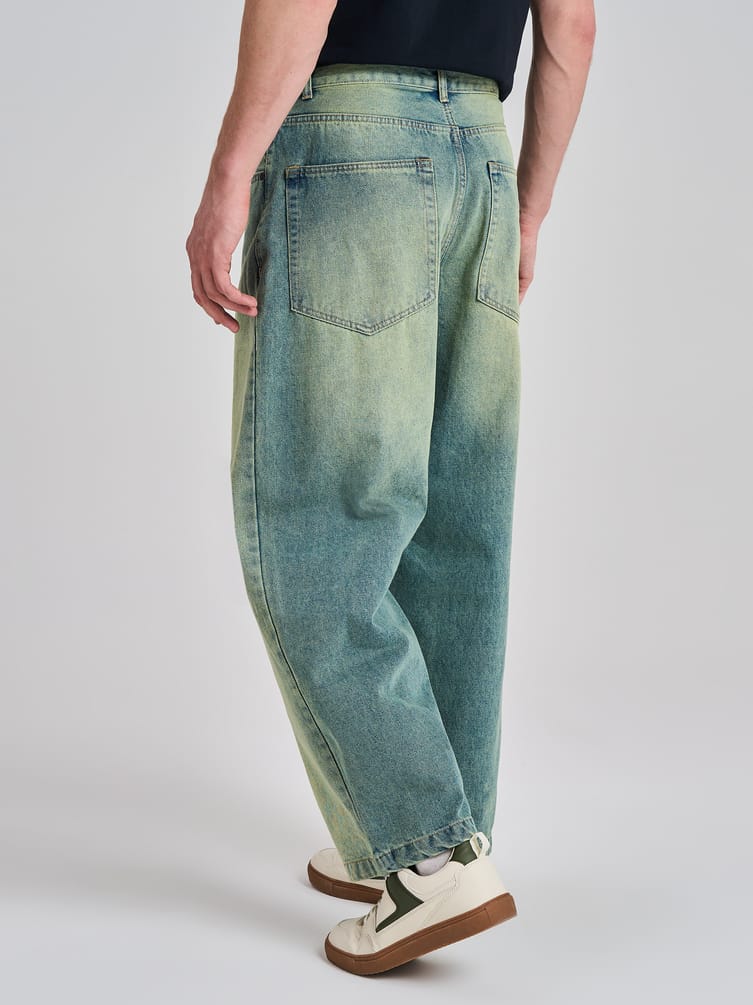 Джинсы широкие багги