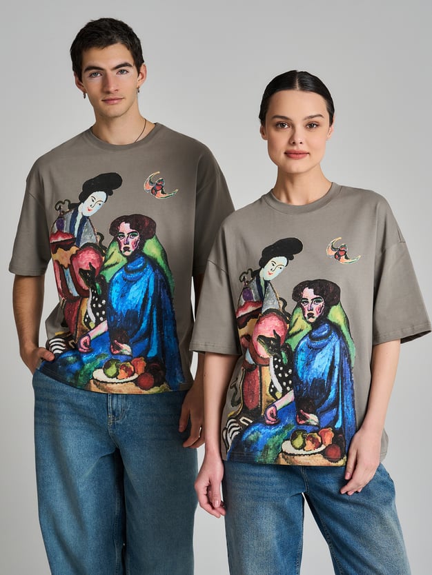 Футболка с принтом картин Третьяковской галереи