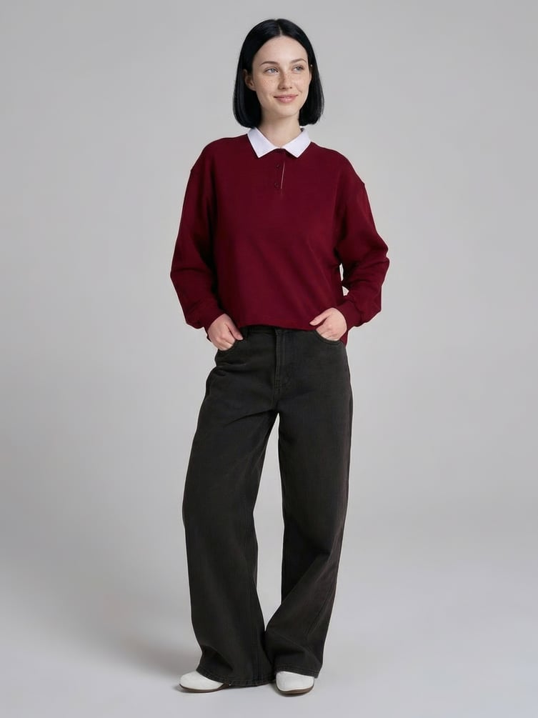 Рубашка-поло с длинным рукавом