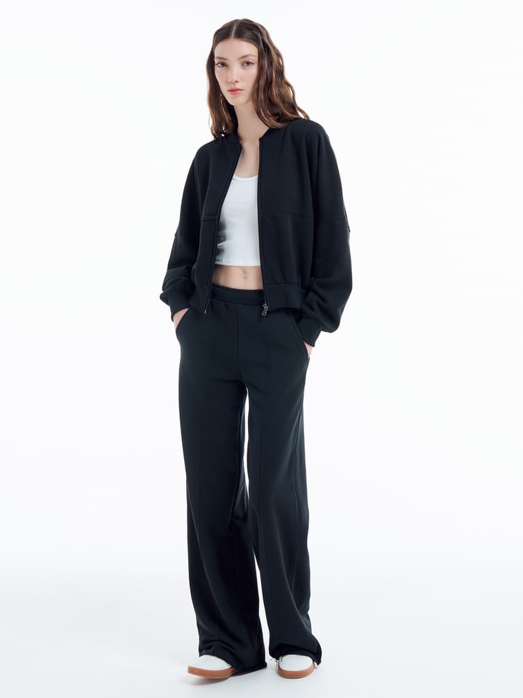 Утепленная толстовка бомбер с начесом