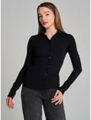 Кардиган в рубчик на пуговицах