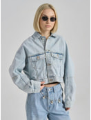 Куртка джинсовая оверсайз укороченная