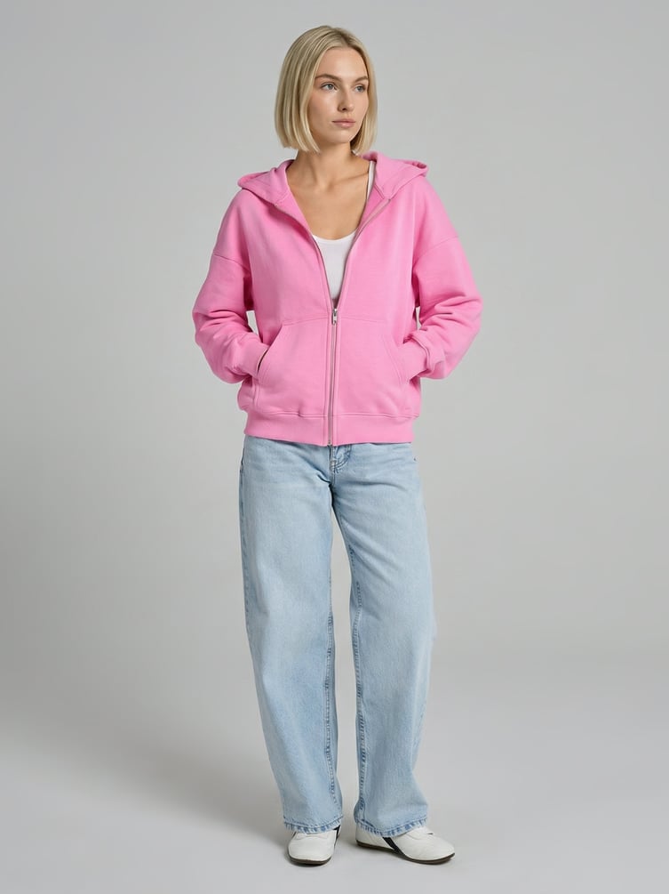 Зип худи  с капюшоном без начесом