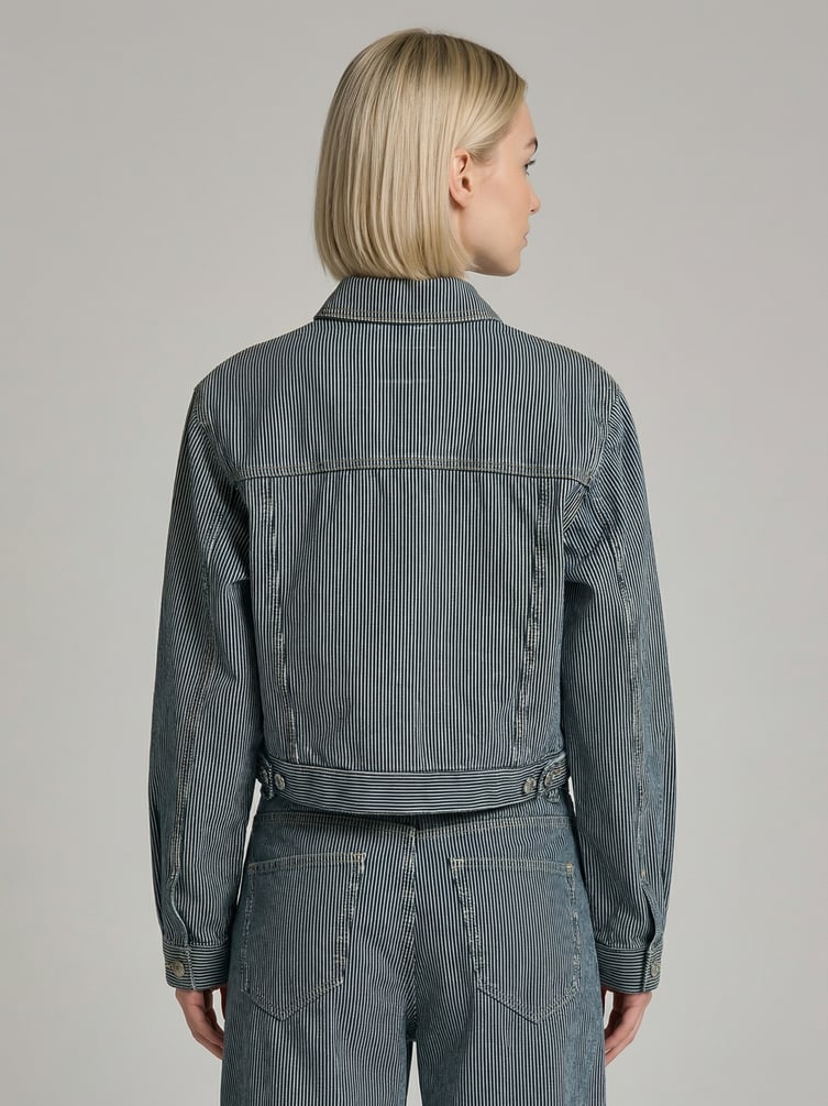 Куртка джинсовая в полоску