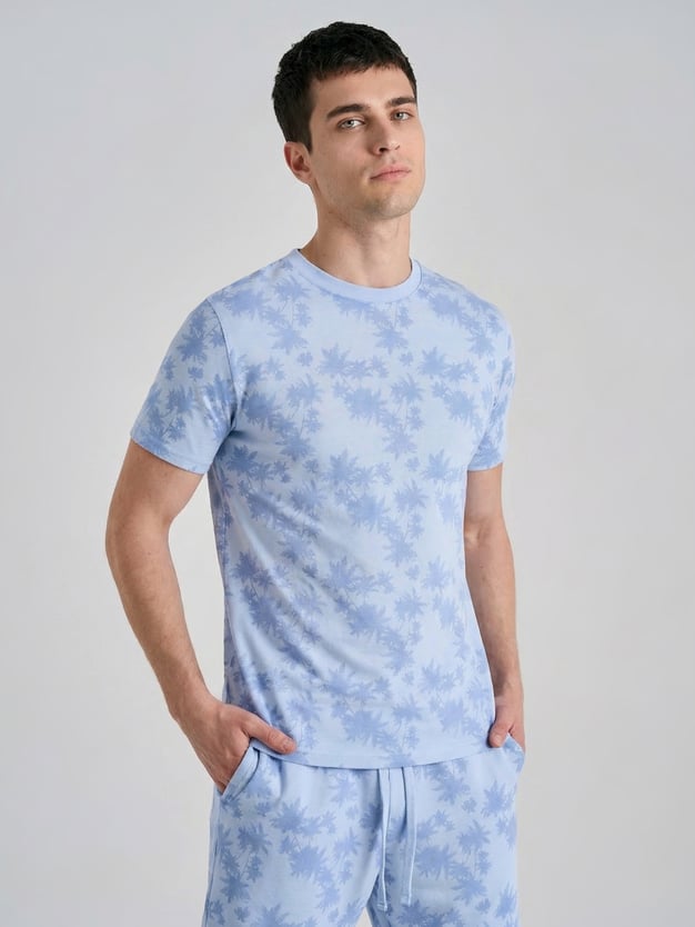 Футболка хлопковая с принтом пальм