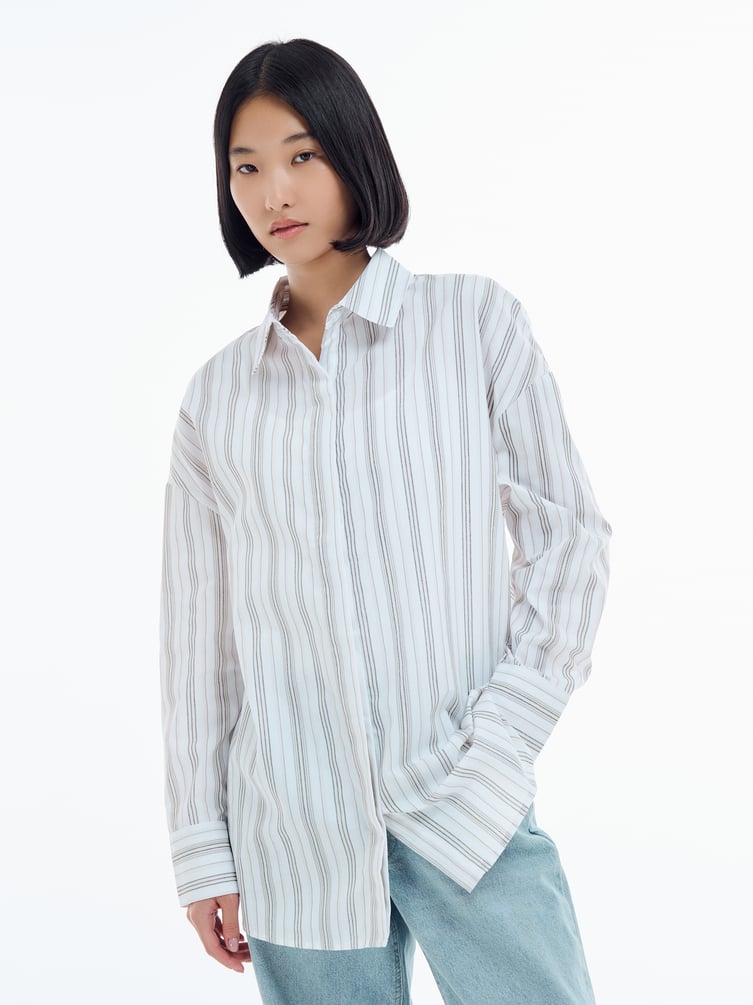 Рубашка оверсайз в полоску