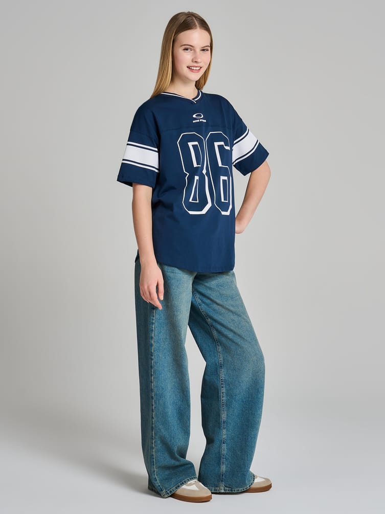 Спортивная футболка оверсайз с надписью