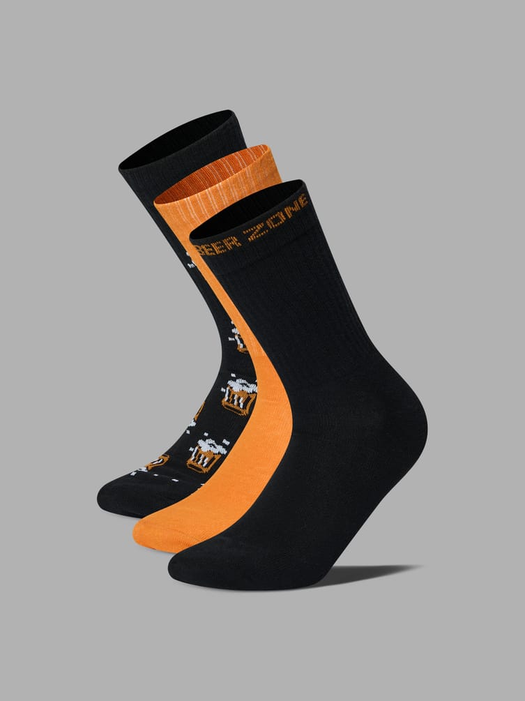 Носки - 3 пары высокие с принтом