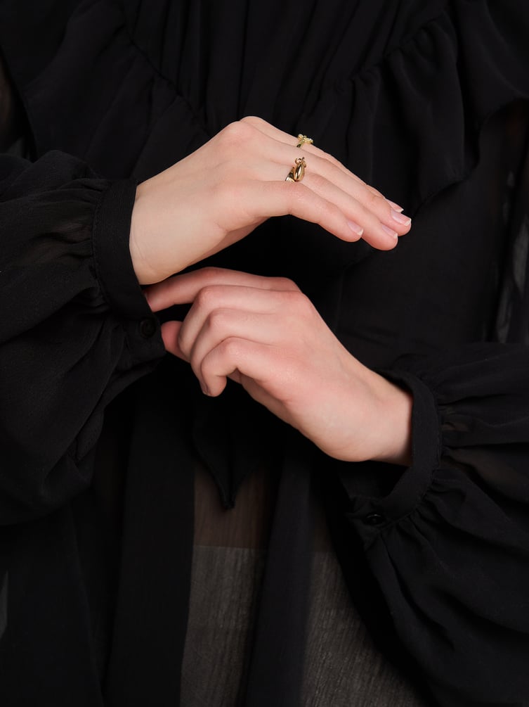 Блузка бохо с рюшами