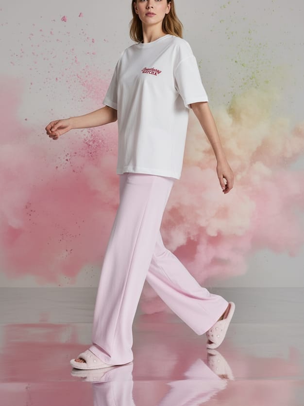 Пижама с принтом и шортами