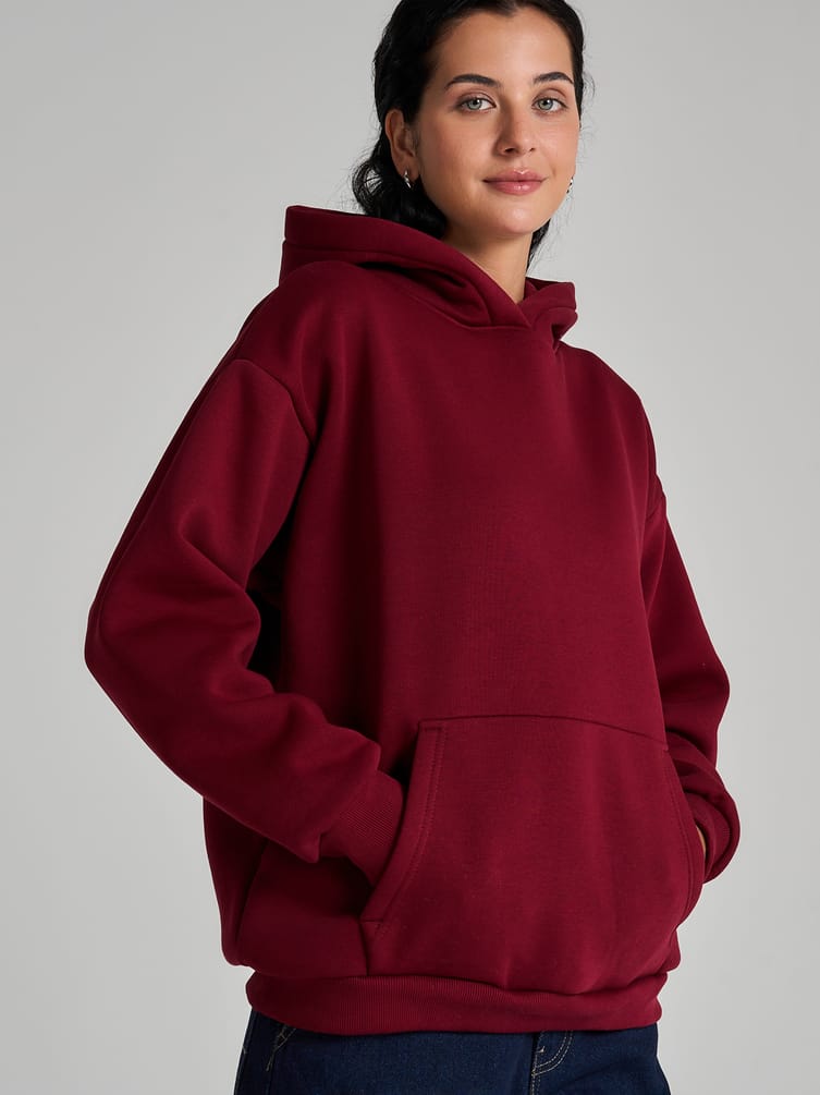 Утепленное худи оверсайз с начесом
