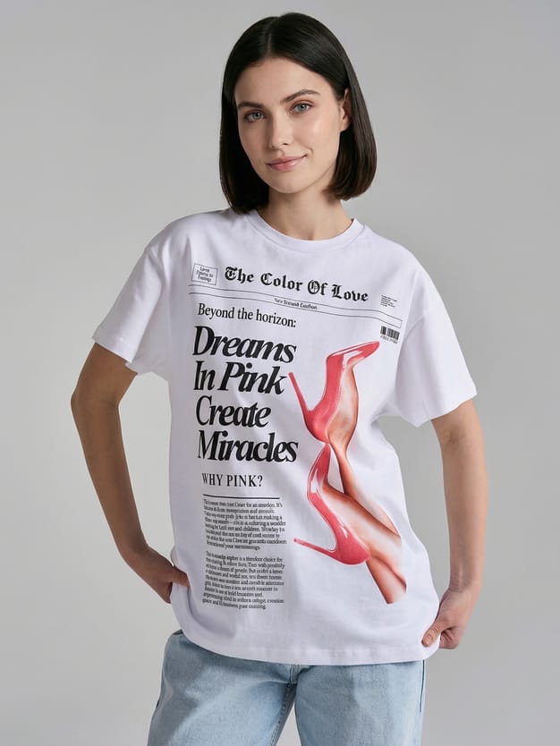 Футболка оверсайз с принтом