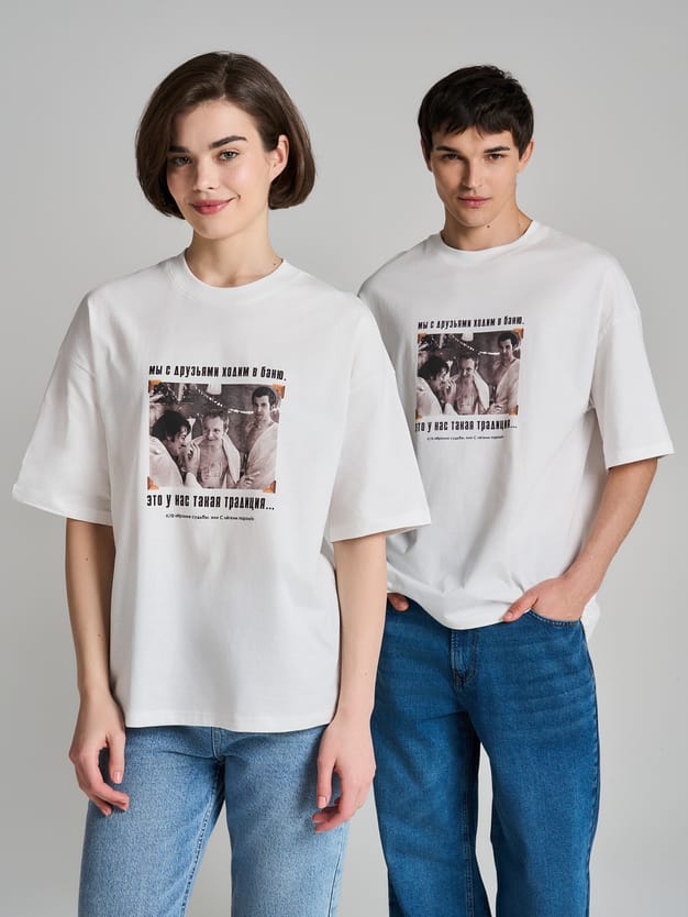 Футболка оверсайз с принтом Мосфильм