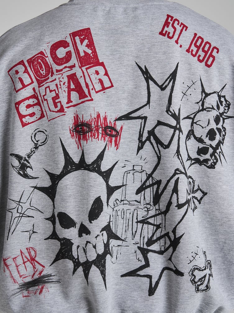 Свитшот оверсайз с нефорским принтом