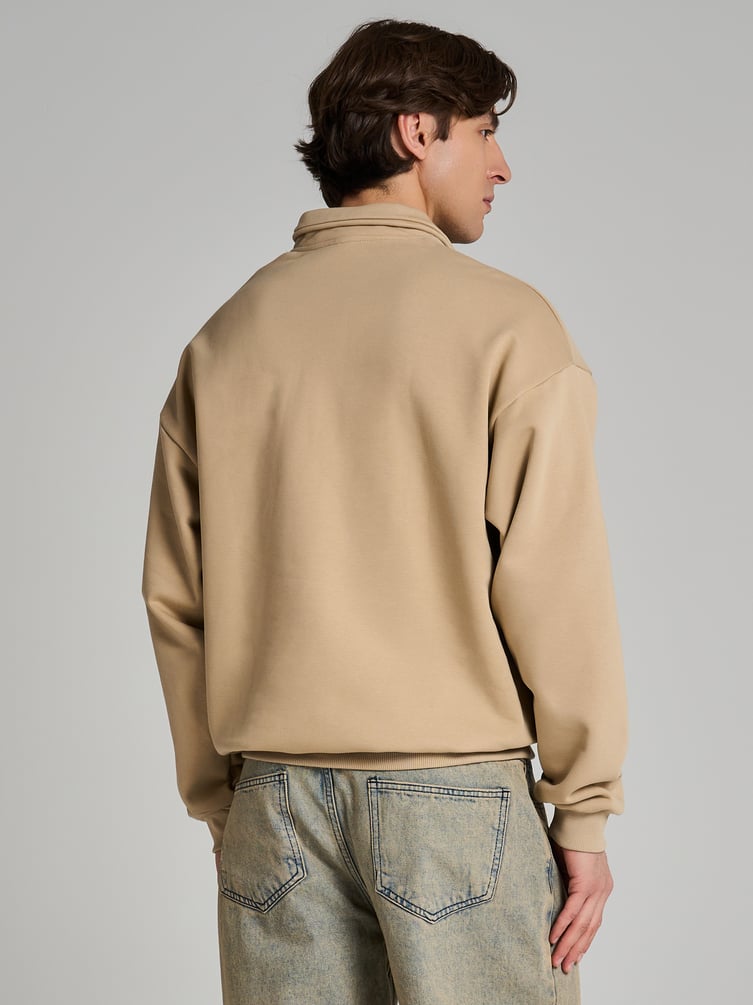 Утепленный свитшот Half zip с начесом