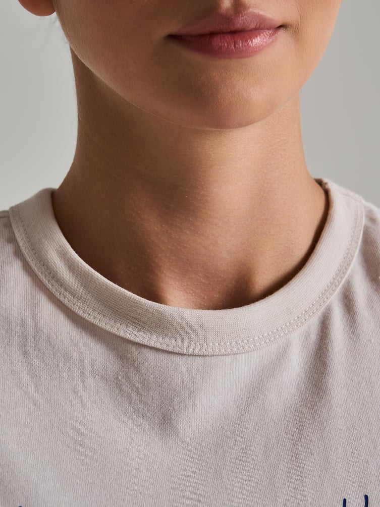 Футболка из хлопка с принтом