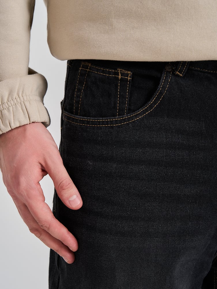 Джинсы широкие багги