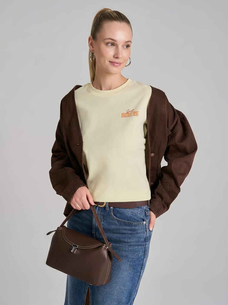 Футболка оверсайз с принтом на спине