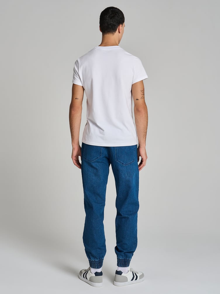 Джинсы джоггеры на резинке