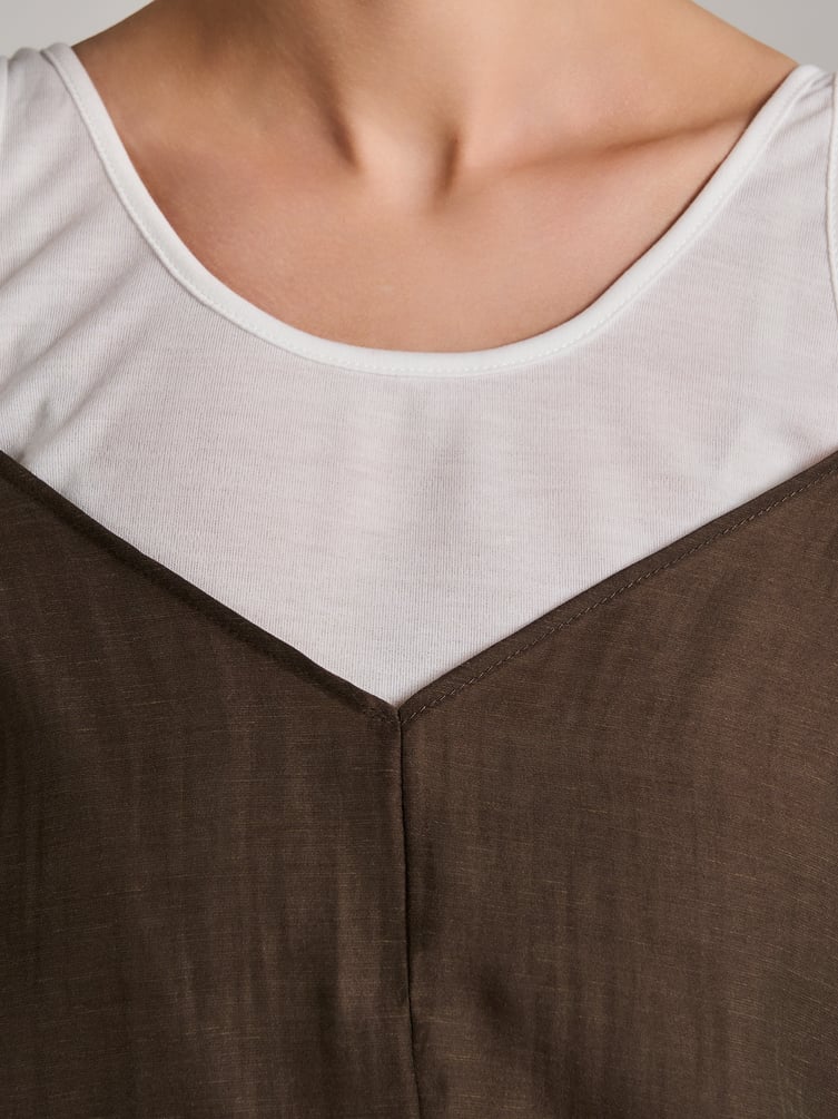 Блузка многослойная с топом