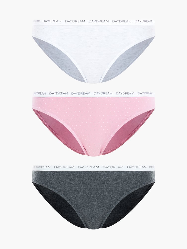 Трусы-слипы - 3 шт. в горошек