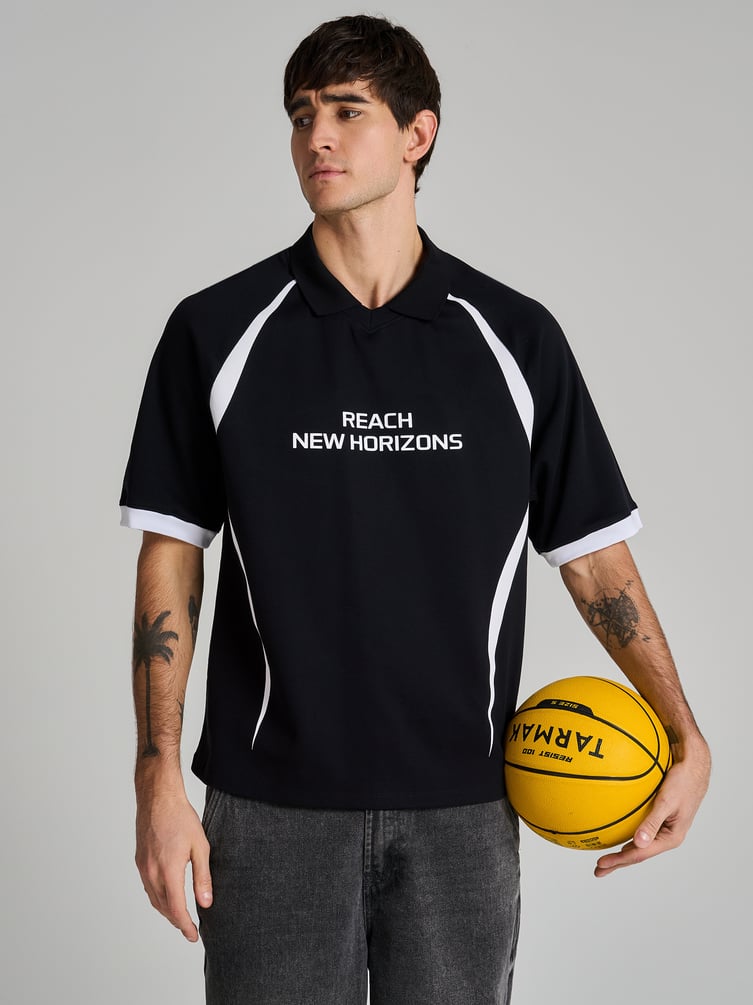 Рубашка поло с надписью