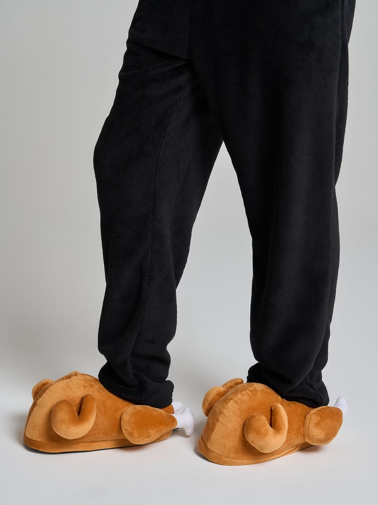 Тапки плюшевые курочка