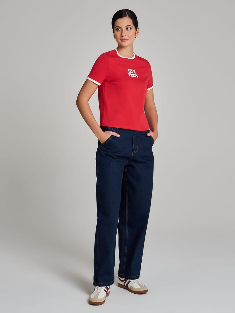 Облегающая футболка с надписью