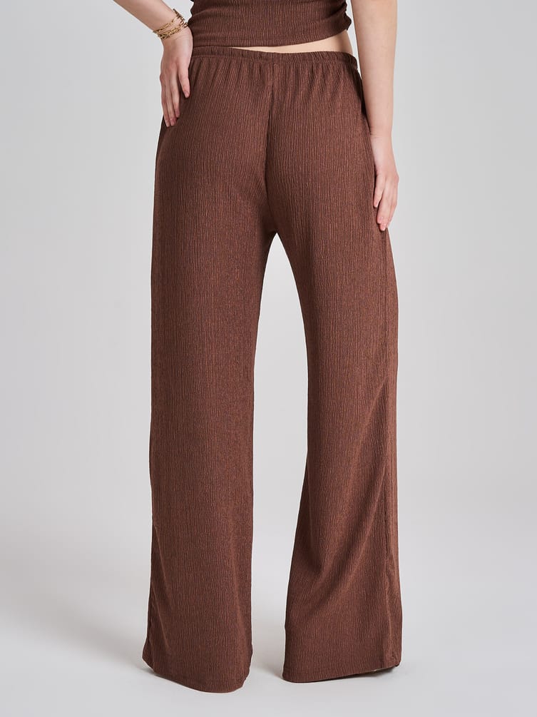 Брюки прямые из жатой ткани