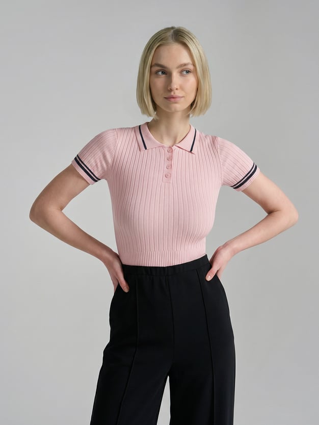 Джемпер-поло с коротким рукавом