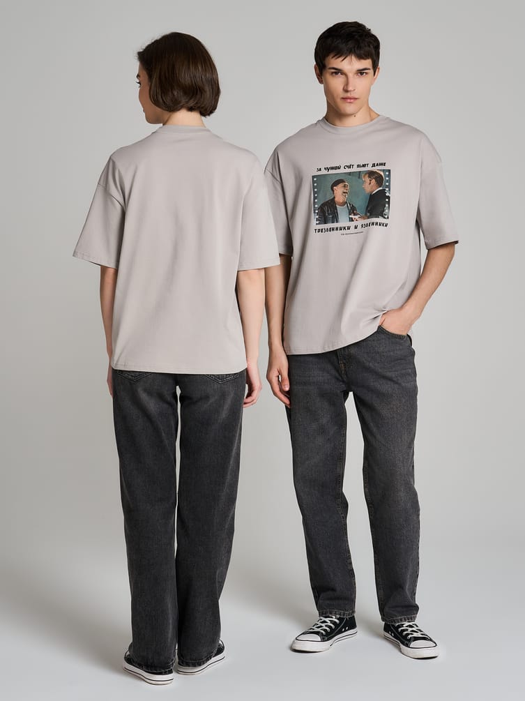 Футболка оверсайз с принтом Мосфильм