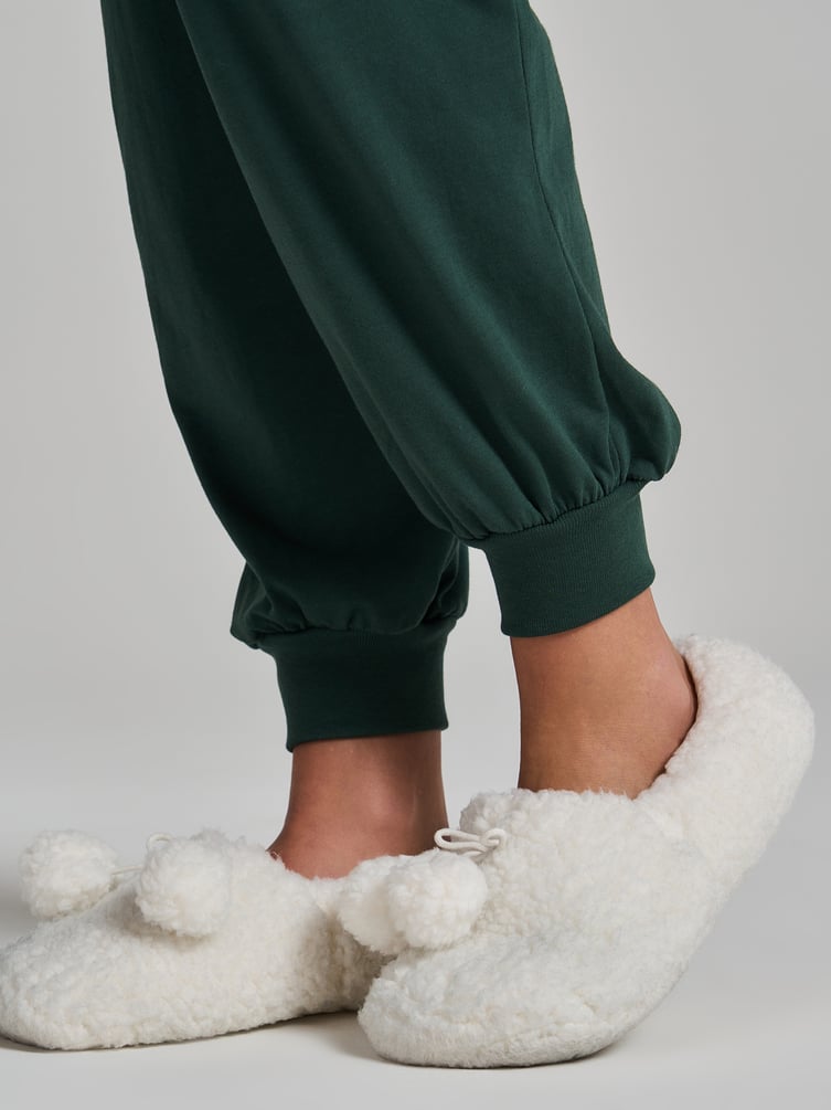 Пижама с принтом котиков и брюками