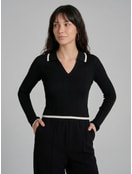 Пуловер трикотажный с косами