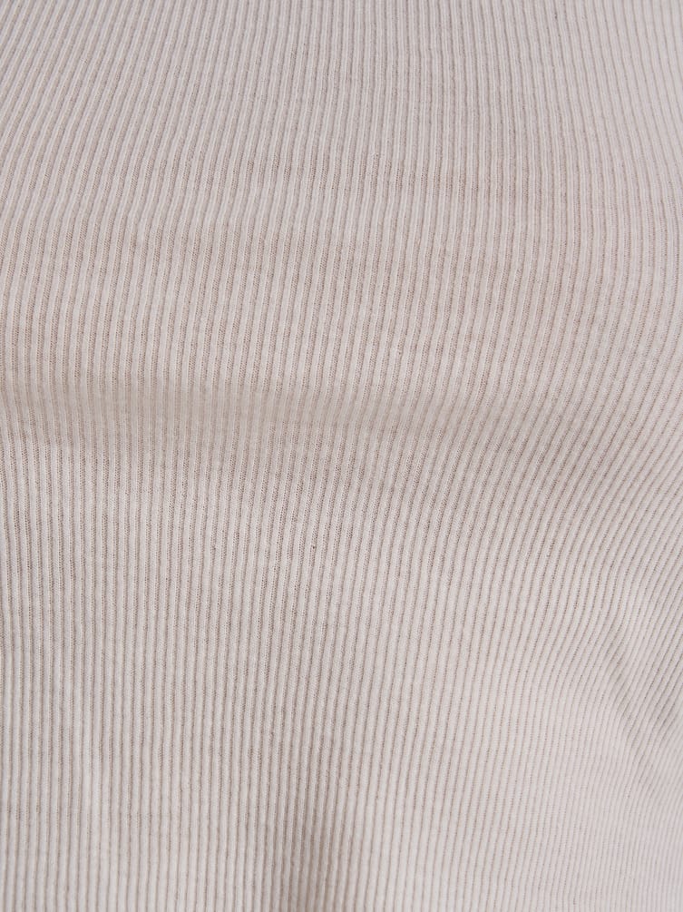 Майка в рубчик с кружевом