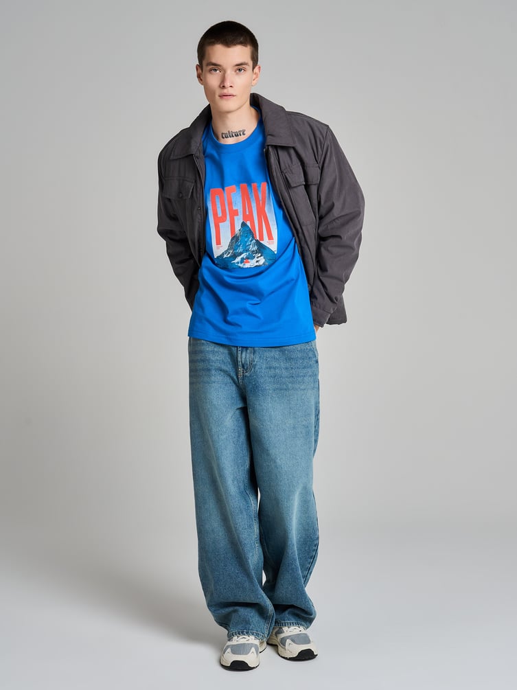 Футболка хлопок с принтом гор